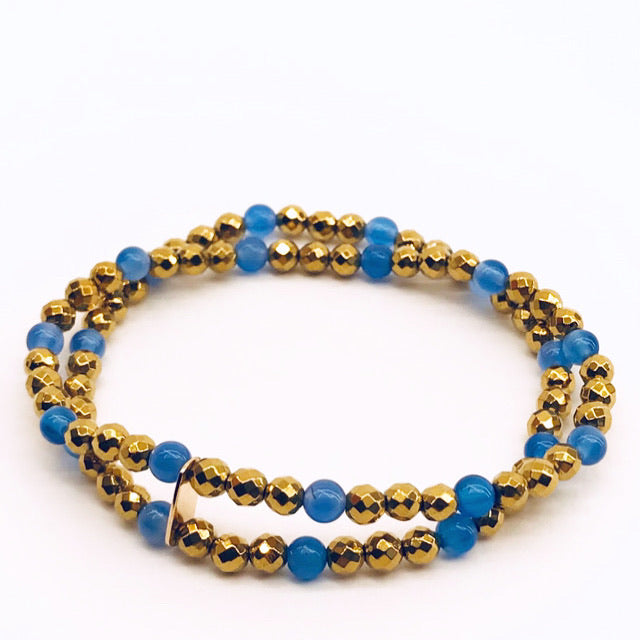 Mala OR agates Bleues